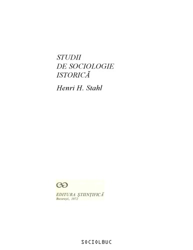 Studii de sociologie istorică