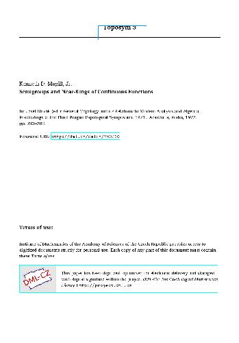 Semigroups and Near-Rings of Continuous Functions