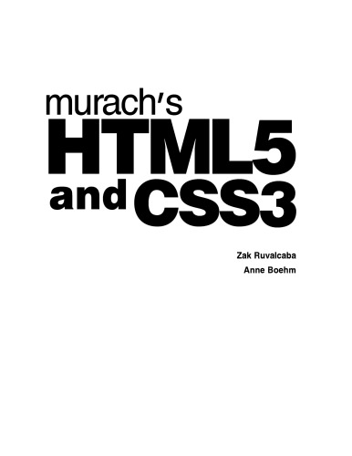 Murach's HTML5 and CSS3