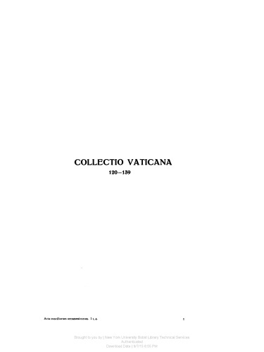 Collectio Vaticana 120-139 (Ancient Greek Edition)