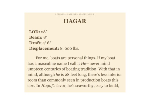 Buehler's Backyard Boatbuilding Boat Yacht Plan