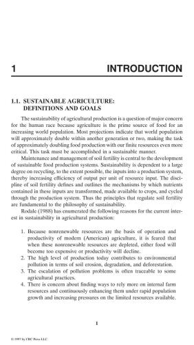 Soil Fertility Management for Sustainable Agriculture