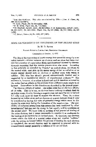 Some Experiments on Collisions of the Second Kind