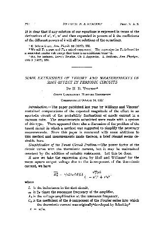 Some Extensions of Theory and Measurements of Shot-Effect in Periodic Circuits