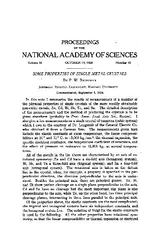 Some Properties of Single Metal Crystals
