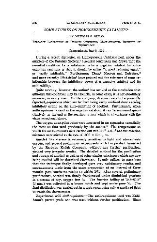 Some studies on homogeneous catalysis