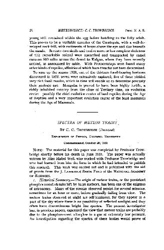Spectra of Meteor Trains