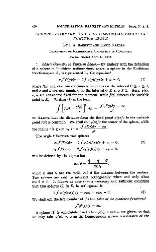 Sphere Geometry and the Conformal Group in Function Space