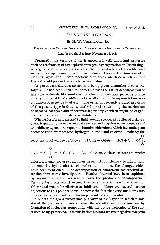 Studies in Catalysis
