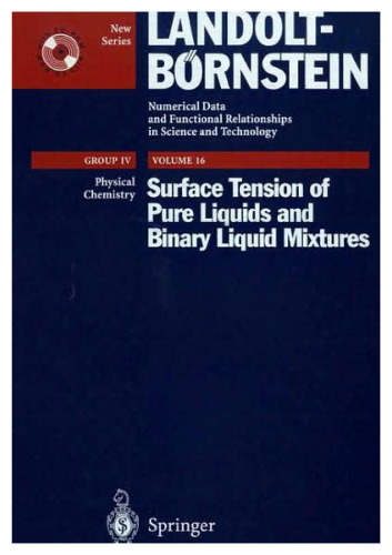 Surface Tension of Pure Liquids and Binary Liquid Mixtures