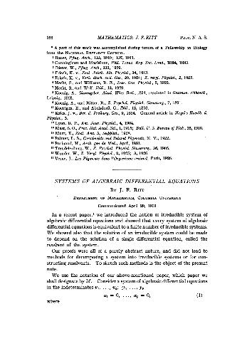 Systems of Algebraic Differential Equations