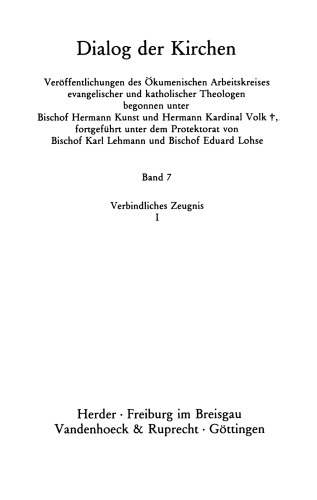 Verbindliches Zeugnis I. Kanon, Schrift, Tradition