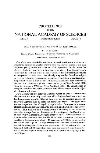 The Absorption Spectrum Of The Novar