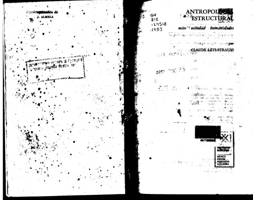 Antropología estructural: mito, sociedad, humanidades