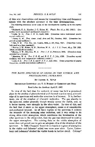The band spectrum of ozone in the visible and photographic infra-red