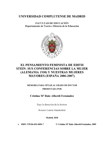 El Pensamiento Feminista de Edith Stein