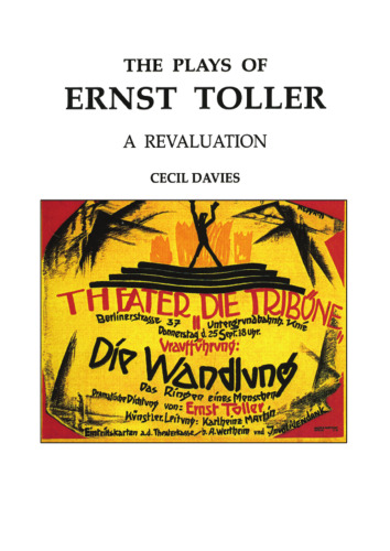 The Plays of Ernst Toller: A Revaluation