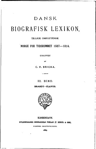 Dansk Biografisk Leksikon III