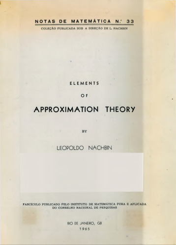 Elements of approximation theory.