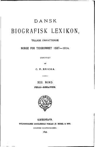 Dansk Biografisk Leksikon XIII