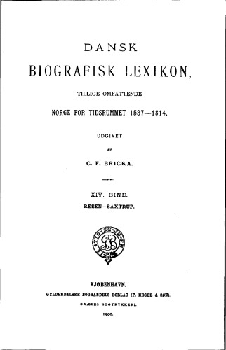 Dansk Biografisk Leksikon XIV