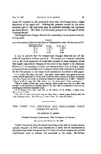 The Comet Tail Spectrum and Deslandres First Negative Group