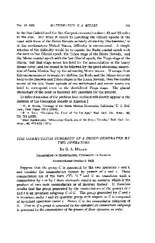 The Commutator Subgroup of a Group Generated by Two Operators