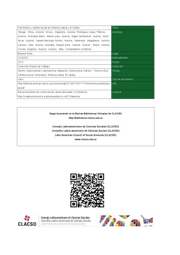 Feminismo y cambio social en América Latina y el Caribe