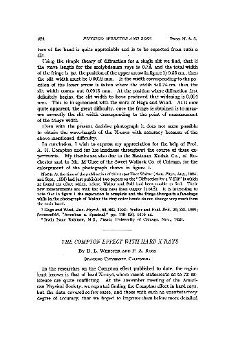 The Compton Effect with Hard X-Rays