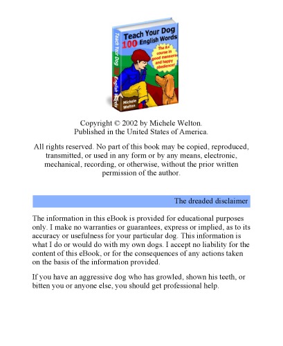 Teach your dog 100 English words : the A+ dog training program for good manners and happy obedience