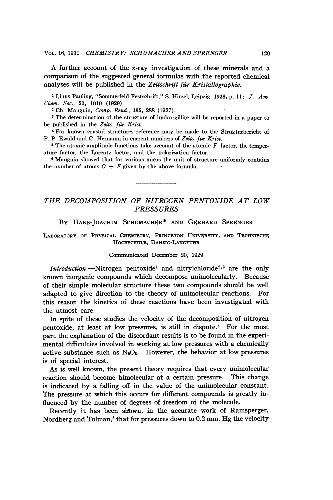 The Decomposition of Nitrogen Pentoxide at Low Pressures