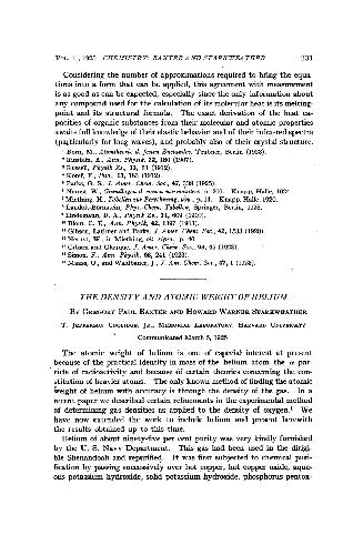 The Density and Atomic Weight of Helium
