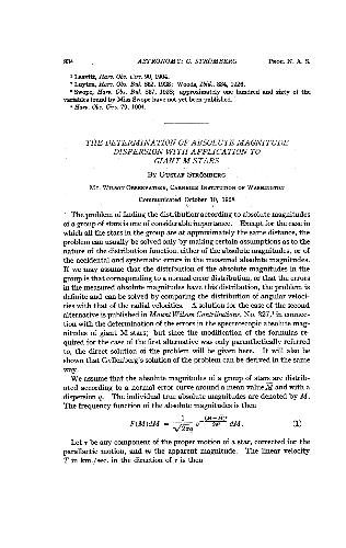 The Determination of Absolute-Magnitude Dispersion with Application to Giant M Stars