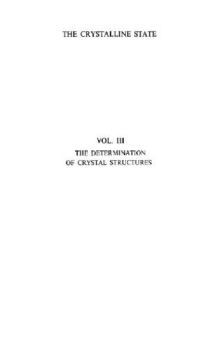The Determination of Crystal Structures