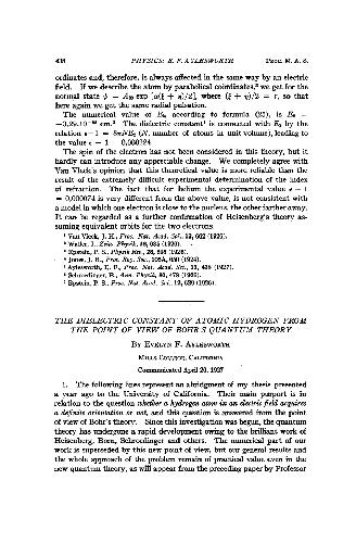 The Dielectric Constant of Atomic Hydrogen from the Point of View of Bohrs Quantum Theory