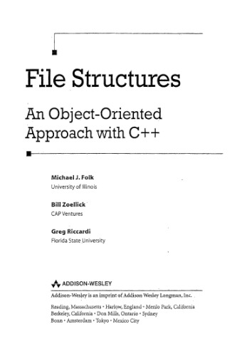 File Structures: An Object-Oriented Approach with C++