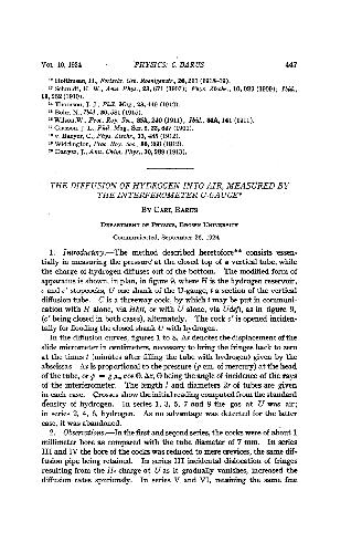 The Diffusion of Hydrogen into Air Measured by the Interferometer U-Gauge