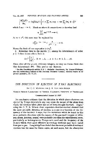 The Direction of Ejection of X-Ray Electrons