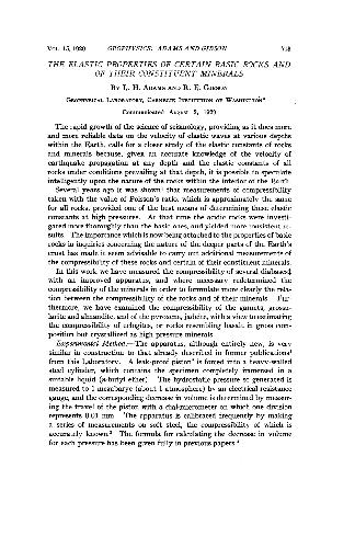 The elastic properties of certain basic rocks and of their constituent minerals