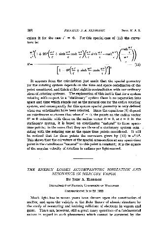 The Energy Losses Accompanying Ionization and Resonance in Mercury Vapor