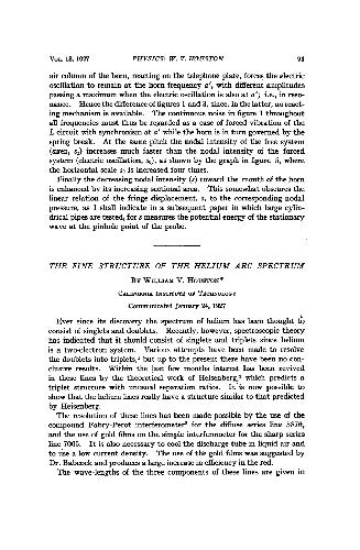 The Fine Structure of the Helium Arc Spectrum