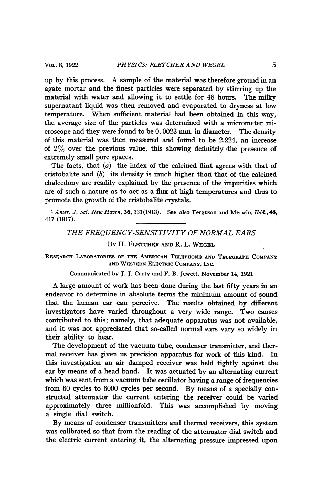 The Frequency-sensitivity of Normal Ears