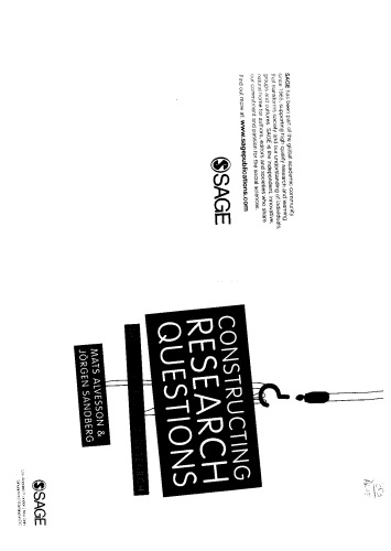 Constructing Research Questions: Doing Interesting Research