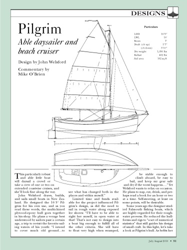 John Welsford Pilgrim Long Distance Sailboat Boat Yacht Plan Plans
