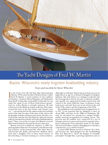 Fred W. Martin Excellent Sailboat Yacht Boat Plan Plans