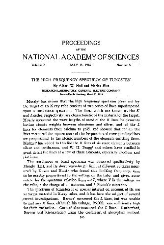 The High Frequency Spectrum of Tungsten