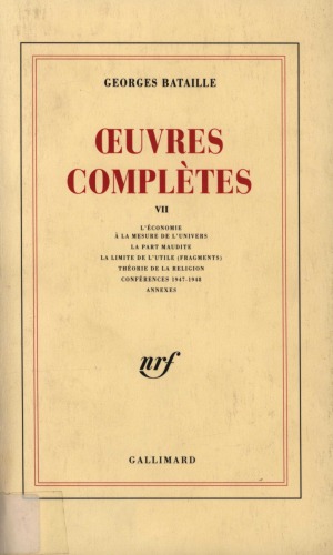Œuvres complètes, tome 7