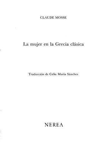 La mujer en la Grecia clásica