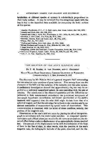 The location of the sun's magnetic axis
