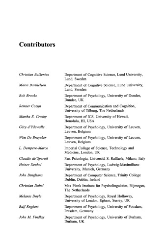 The Mind's Eye: Cognitive and Applied Aspects of Eye Movement Research